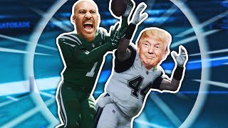 Who Can Catch an INSANE Touchdown First? Lavar Ball or Donald Trump? Madden Challenge