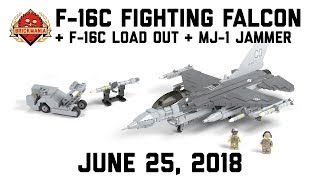 F-16C Fighting Falcon - Supersonic Multirole Fighter - Custom Military Lego