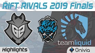 G2 vs TL Highlights Rift Rivals Finals NA EU 2019 G2 Esports vs Team Liquid by Onivia