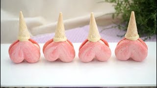 딸기우유마카롱 - strawberry milk macaron 하트모양짜기