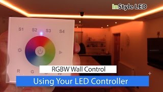Single-zone RGBW wall control for LED strip lights