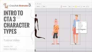 CrazyTalk Animator 3 Tutorial - Intro to CTA 3 Character Types