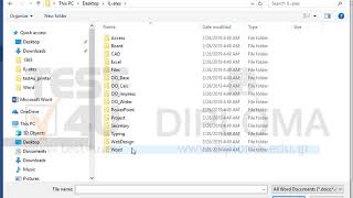 Open the IL-ates0103.docx document found in IL-ates\Word folder on the desktop from the File...