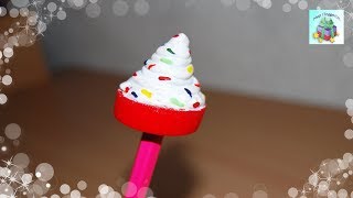 КАК СДЕЛАТЬ ПРОСТУЮ НАСАДКУ ПИРОЖНОЕ НА РУЧКУ, КАРАНДАШ СВОИМИ РУКАМИ. Back to school. DIY, Handmade