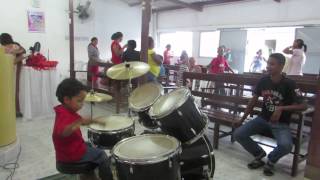 Halisson Filho e a bateria