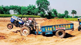 Swaraj 735 with Full Loaded trolley
