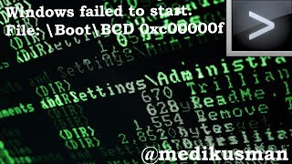 Windows failed to start. File: \Boot\BCD 0xc00000f