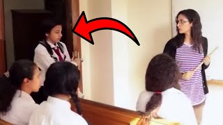 شكت المعلمة من تأخر هذه الطالبة عن الحصة .. و عندما اقتربت منها كانت المفاجئة  !!