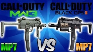 "BO2 MP7" vs "MW3 MP7" - SMG Showdown! (Black Ops 2 / Modern Warfare 3 Guns) | Chaos