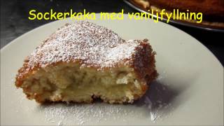 Sockerkaka med vaniljfyllning