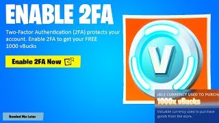 How To Redeem 1000 vBucks Reward In Fortnite! (2FA Rewards)