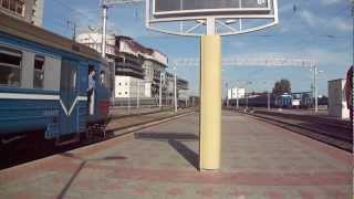 ТЭП70БС-009 и ЭР9Е-608 на ст. Минск-Пассажирский