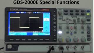 GW Instek GDS-2000E Digital Storage Oscilloscope - Special Functions Introduction