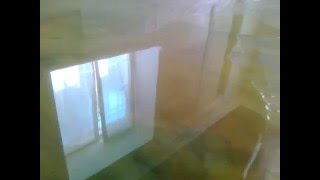 Наливной глянцевый пол под мрамор  в квартире