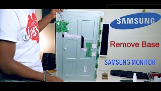 How to remove base from Samsung 32 inch monitor (4k)
