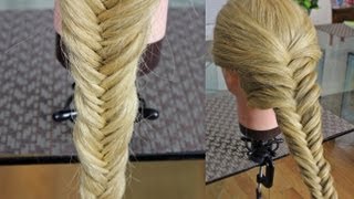 Плетение кос : Рыбий хвост для длинных волос