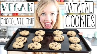 Vegan Oatmeal Chocolate Chip Cookies