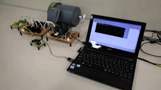 自作のVVVFインバータで誘導電動機を運転させました