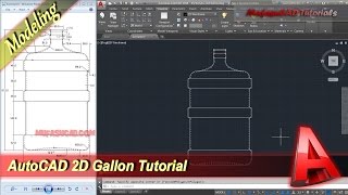AutoCAD 2D Drawing Gallon Tutorial Exercise 19