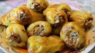 ДОЛМА ИЗ ПЕРЦЕВ   АЗЕРБАЙДЖАНСКАЯ КУХНЯ!!! /BIBER DOLMASI /ФАРШИРОВАННЫЙ ПЕРЕЦ ПРОСТО И ВКУСНО!!