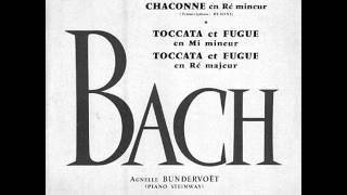 AGNELLE BUNDERVOET plays BACH/BUSONI Choral "Wachet auf..." BWV 645 (1954)