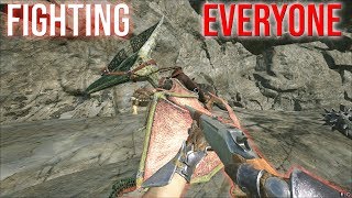 FIGHTING THE ENTIRE SERVER (INTENSE PVP) - ARK VALGUERO 3-MAN PVP SERVERS #4
