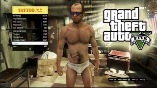 GTA 5/ GTA V- Walkthrough/ Gameplay --------- TATTOO SPECIAL- NAKED !