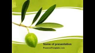 Olive Tree PowerPoint Template by PoweredTemplate.com