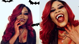 Fun Messy Vampire Look || Halloween Makeup & Outfit || Plus a lil EXTRA DRAMA