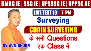 ? Live Test #10 | SURVEYING | SSC JE | DMRC JE | UPSSSC JE | UPPSC AE | BY SOURAB SIR