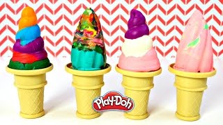 Helados de Colores Plastilina Play Doh | Rainbow Ice Cream Cones Mundo de Juguetes