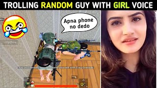 Trolling random guy with different voice I Pubg mobile