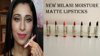 NEW Milani Color Statement Moisture Matte Lipsticks Review + Swatches