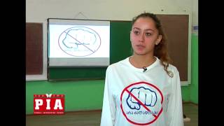 თბილისის 48-ე საჯარო სკოლის მოსწავლეებს ოჯახში ძალადობის წინააღმდეგ დაწყებული კამპანია გააცნეს