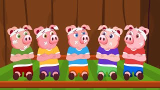 five little piggies jumping on the bed | nursery rhymes | kids songs | baby videos