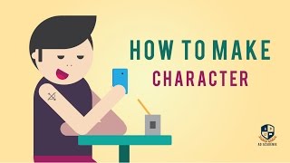 How to make cartoon character with  illustrator | How to draw character | Adobe Illustrator CC