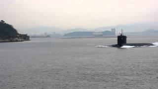 海上自衛隊 潜水艦 SS-586「あらしお」と練習船YTE12の反航