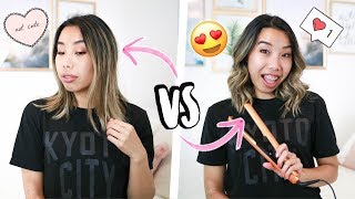 How To Curl Hair With A Flat Iron | Short to Medium Hair