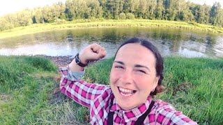 СПЛАВ .ХАРИУС НА КРЭНКИ.НОЧЕВКА У КЛАДБИЩА.часть 3