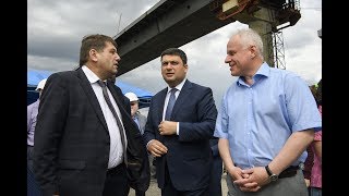 В.Гройсман проінспектував будівництво мосту у Запоріжжі (15.06.2017)