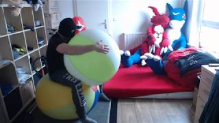 riding on the IW Beachball+deflate