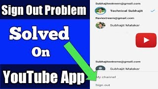 How To Sign in and Signout From youtube | YouTube Sign Out Problem Solve