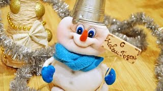 Снеговик своими руками из чулка ☃ How to make a snowman of tights?
