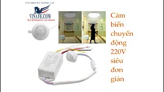 Bộ công tắc cảm biến chuyển động và ánh sáng 220V