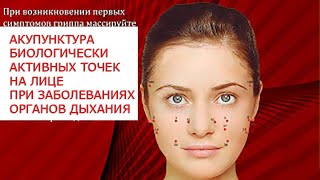 Акупунктура биологически активных точек  на лице при заболеваниях органов дыхания