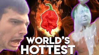 FANS EAT WORLDS HOTTEST PEPPER - $1000 FAN FEAR CHALLENGE