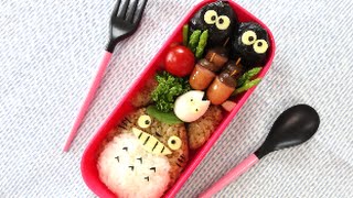 Totoro Bento Lunch Box(Kyaraben)Recipeトトロキャラ弁の作り方（レシピ）