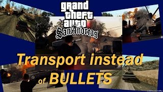 Обзор модов GTA San Andreas #319 -  Транспорт вместо пуль V2