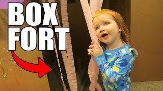 SECRET HIDDEN ROOM IN BOX FORT MAZE