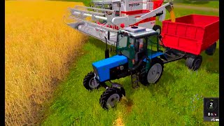 Farming Simulator 2017.Село Курай. Трактор Беларус МТЗ-82.1. Прицеп ПТС-6.